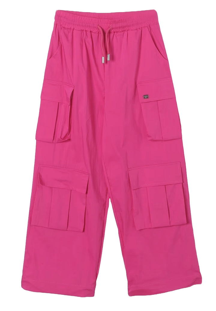 Pantalone cargo fuxia per bambina