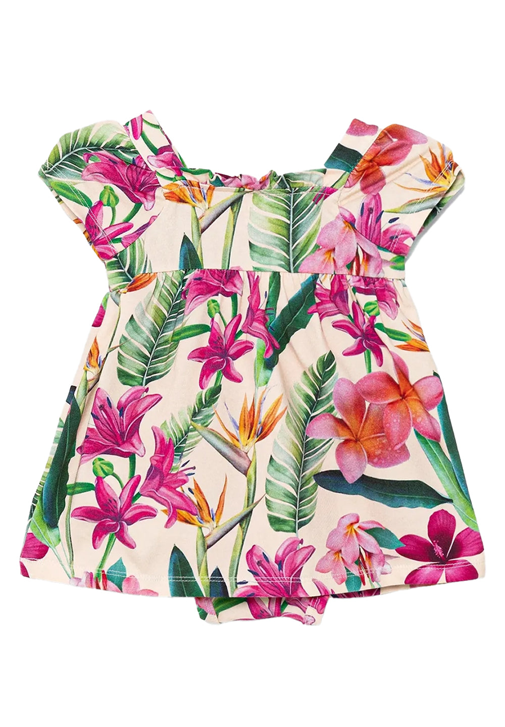 Vestito floreale multicolor per neonata