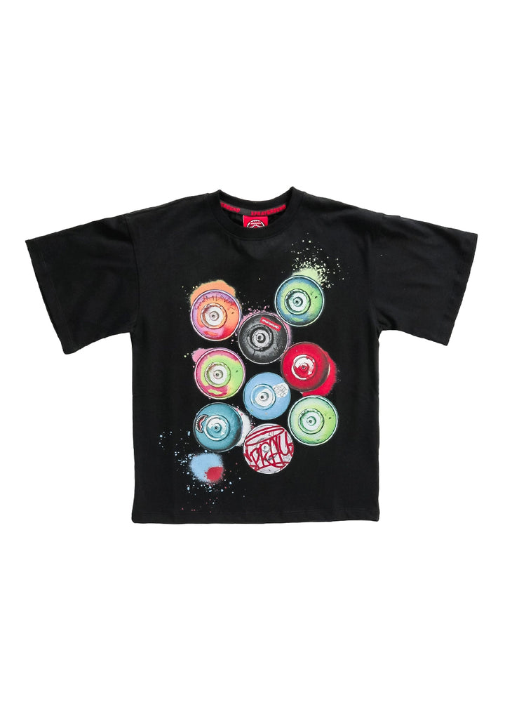 T-shirt nera per bambino