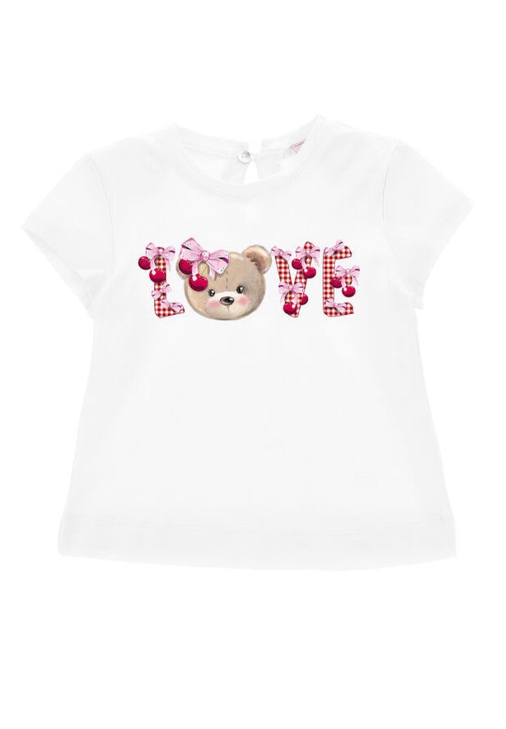 T-shirt bianca per neonata