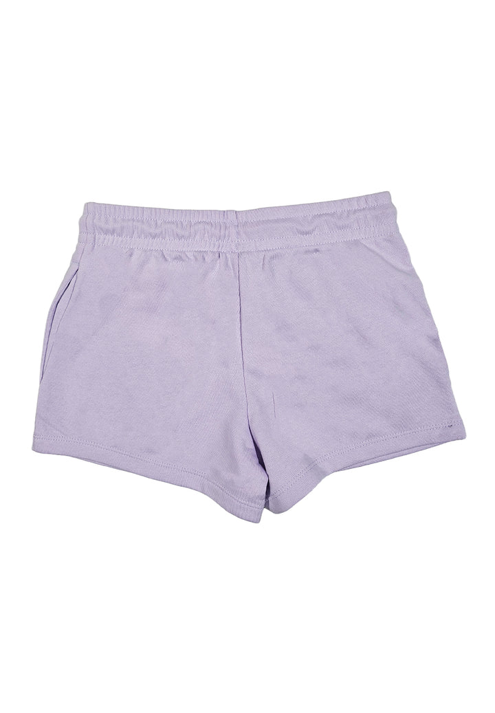 Short felpa lilla per bambina