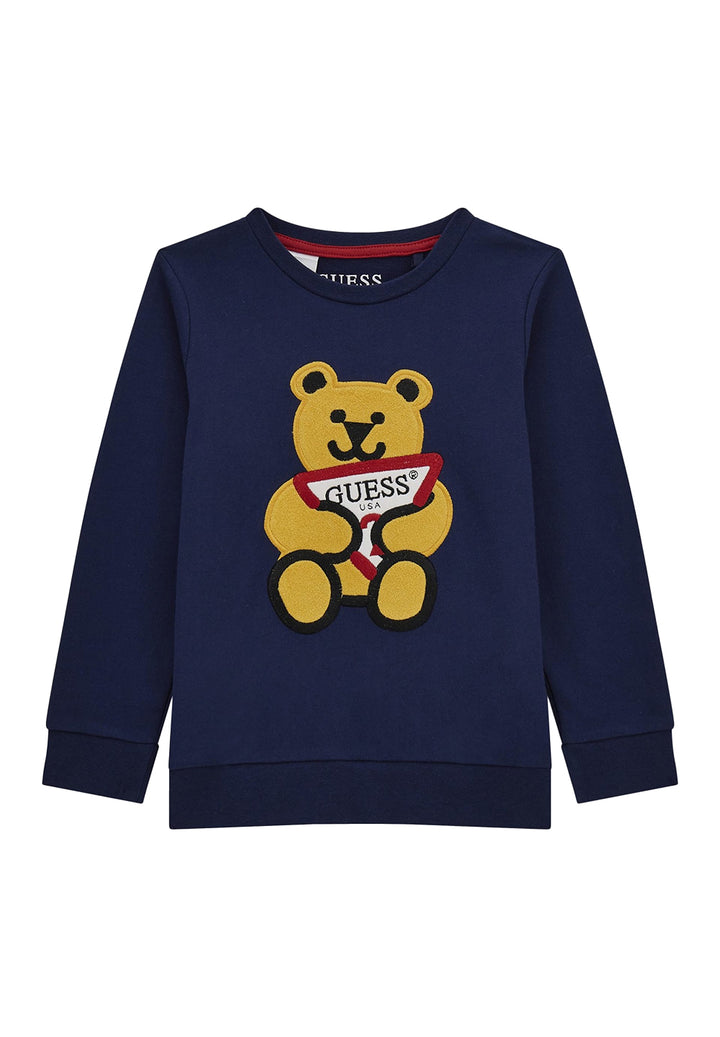 Felpa girocollo blu per neonato