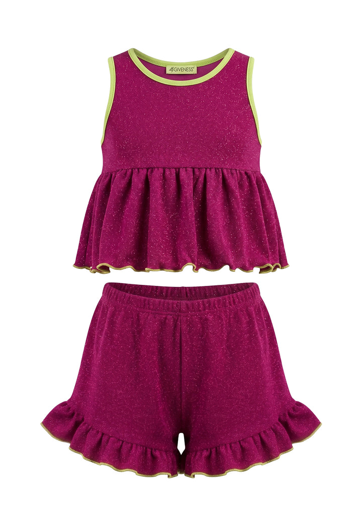 Completo fuxia per neonata