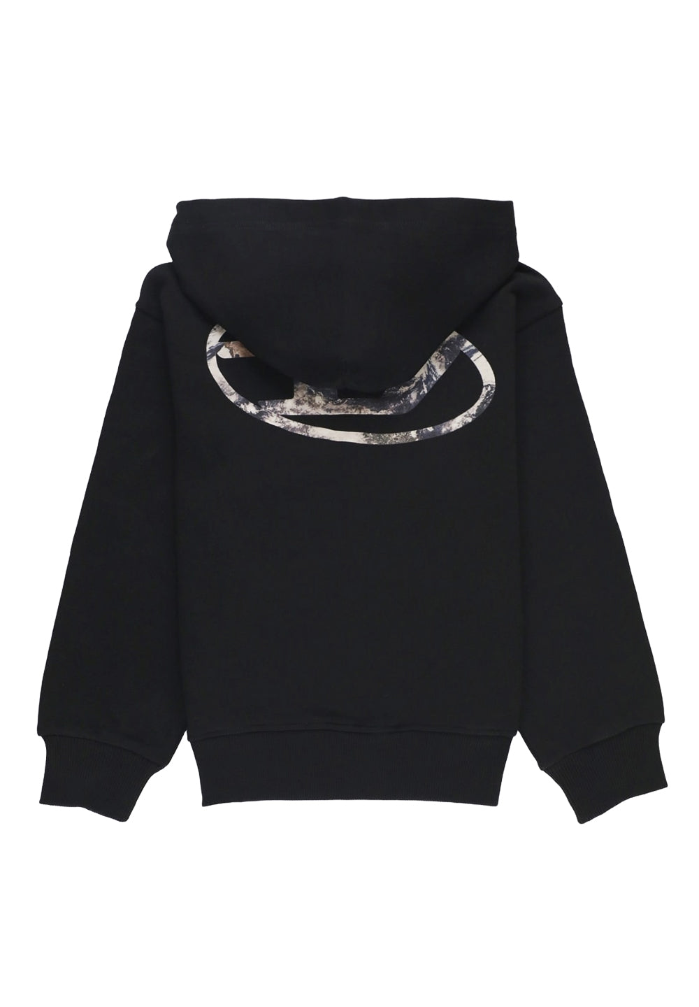 Felpa zip nera per bambino