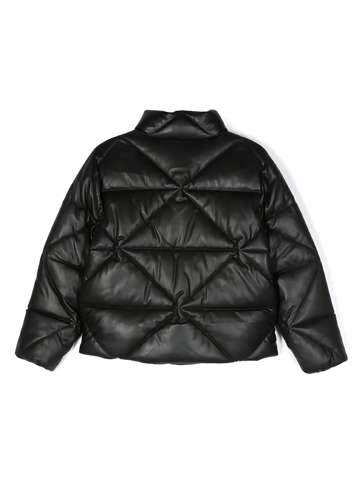 Black eco-leather jacket for girls