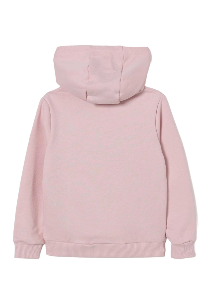 Felpa cappuccio rosa per bambina