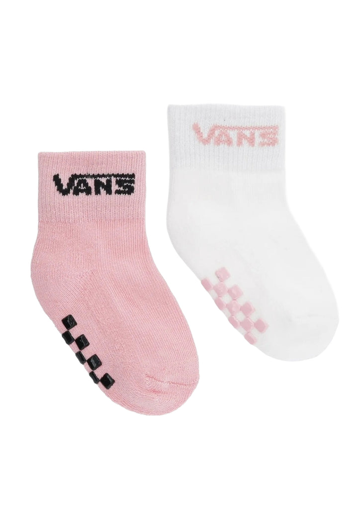 Calze bianco-rosa per neonata