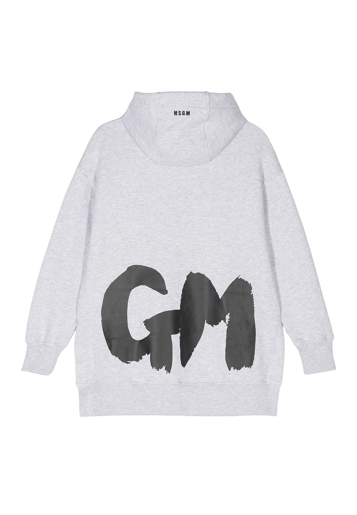 Vestito felpa grigio per bambina