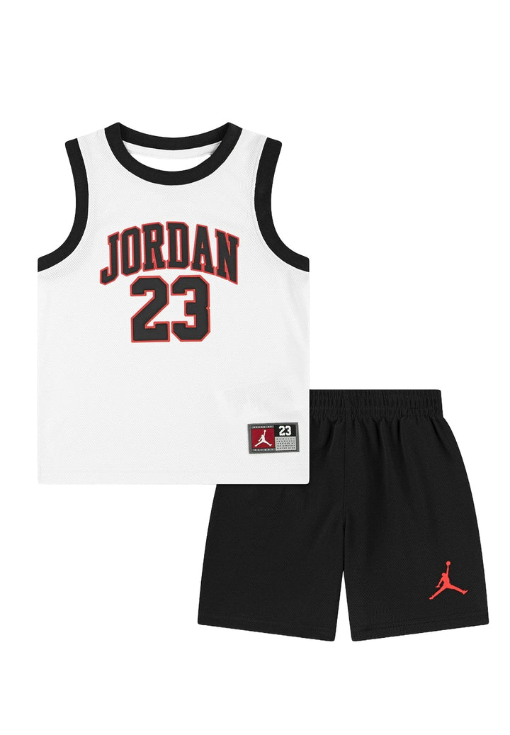 Completo bianco-nero per bambino