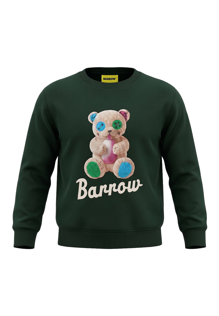 Felpa girocollo verde unisex