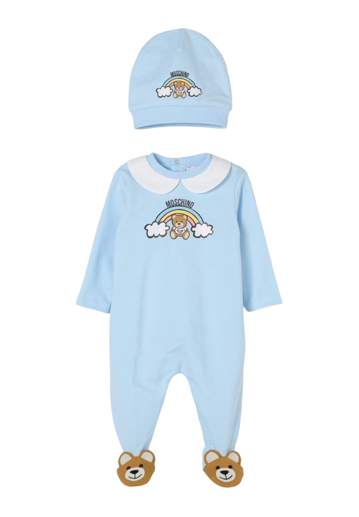 Baby-Mädchen-Strampler-Set in Hellblau