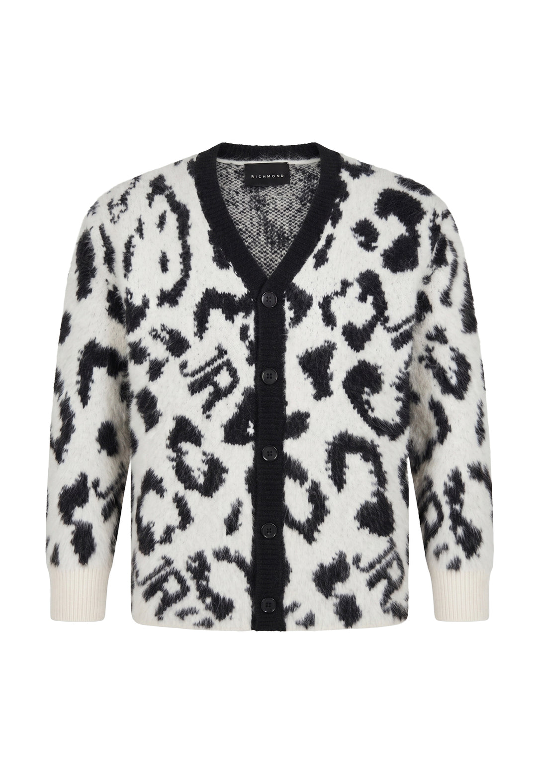 Cardigan bianco-nero per bambina