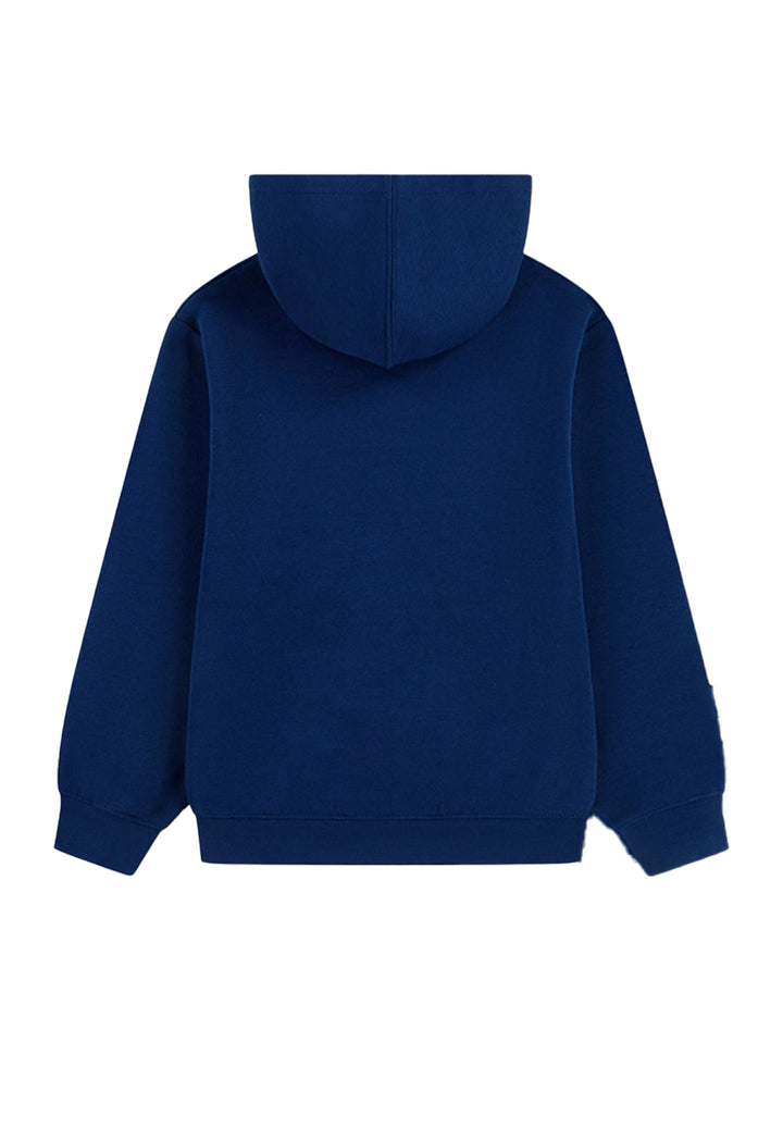 Felpa cappuccio blu per bambino