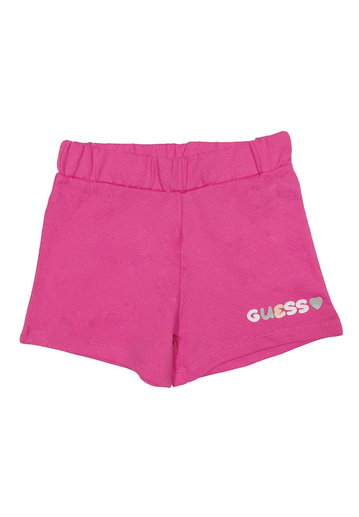 Short felpa fuxia per bambina