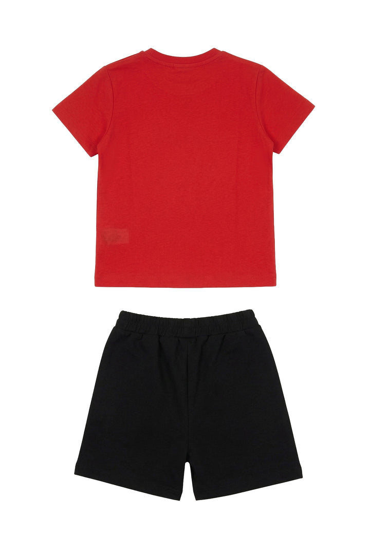 Completo rosso-nero per neonato