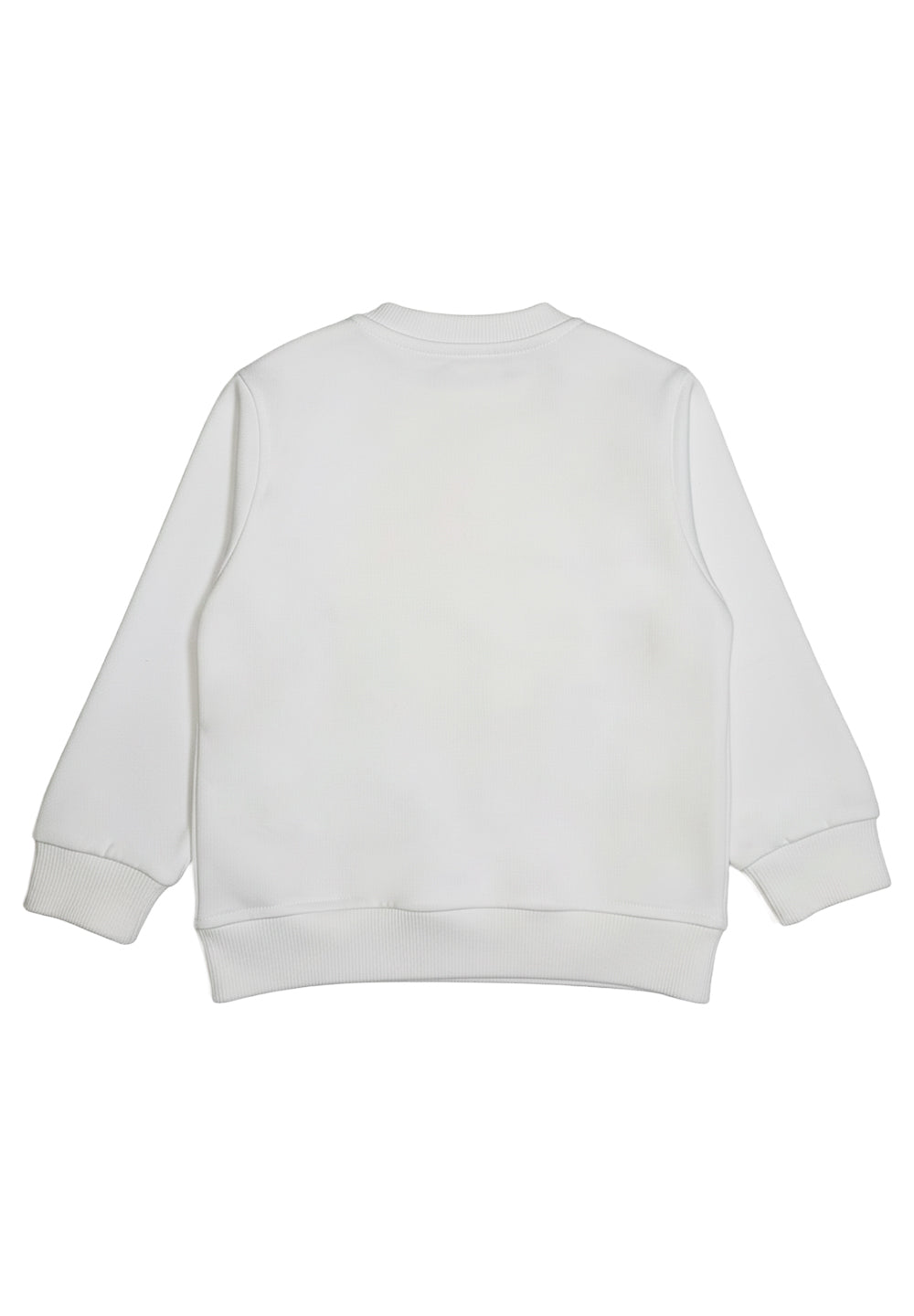 Felpa girocollo bianca per neonato