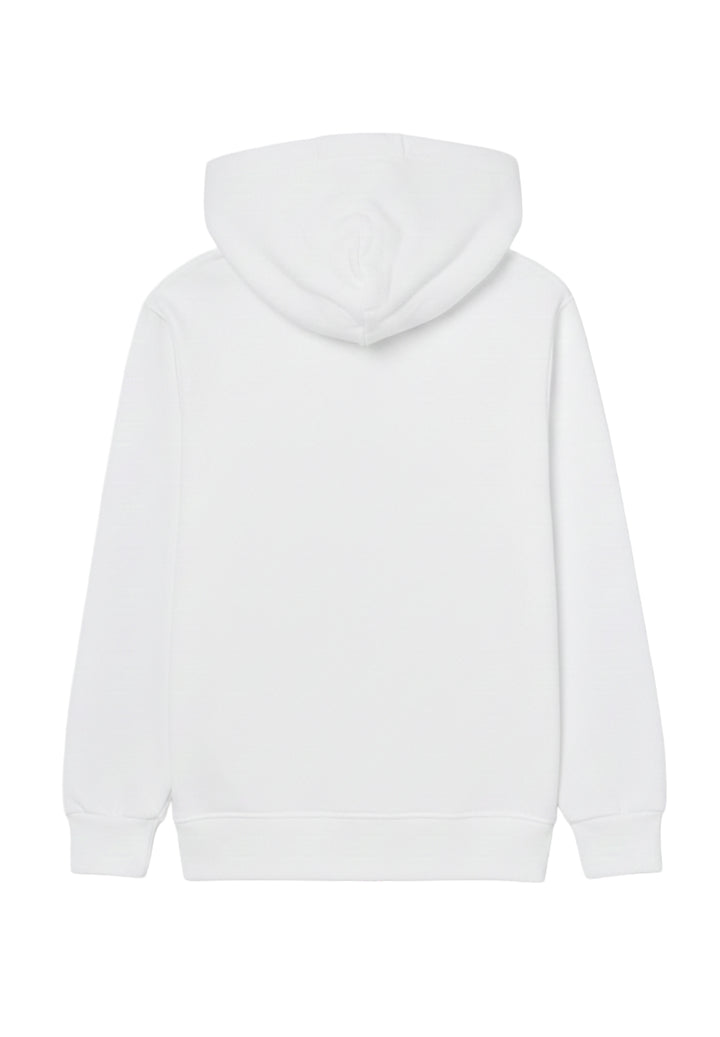 Felpa cappuccio bianca per bambino