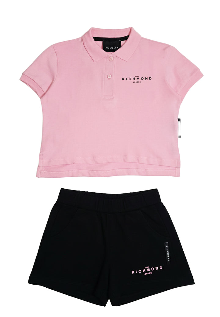 Completo rosa-nero per bambina