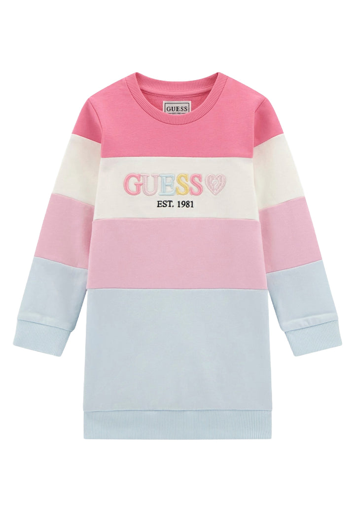 Vestito felpa multicolor per bambina
