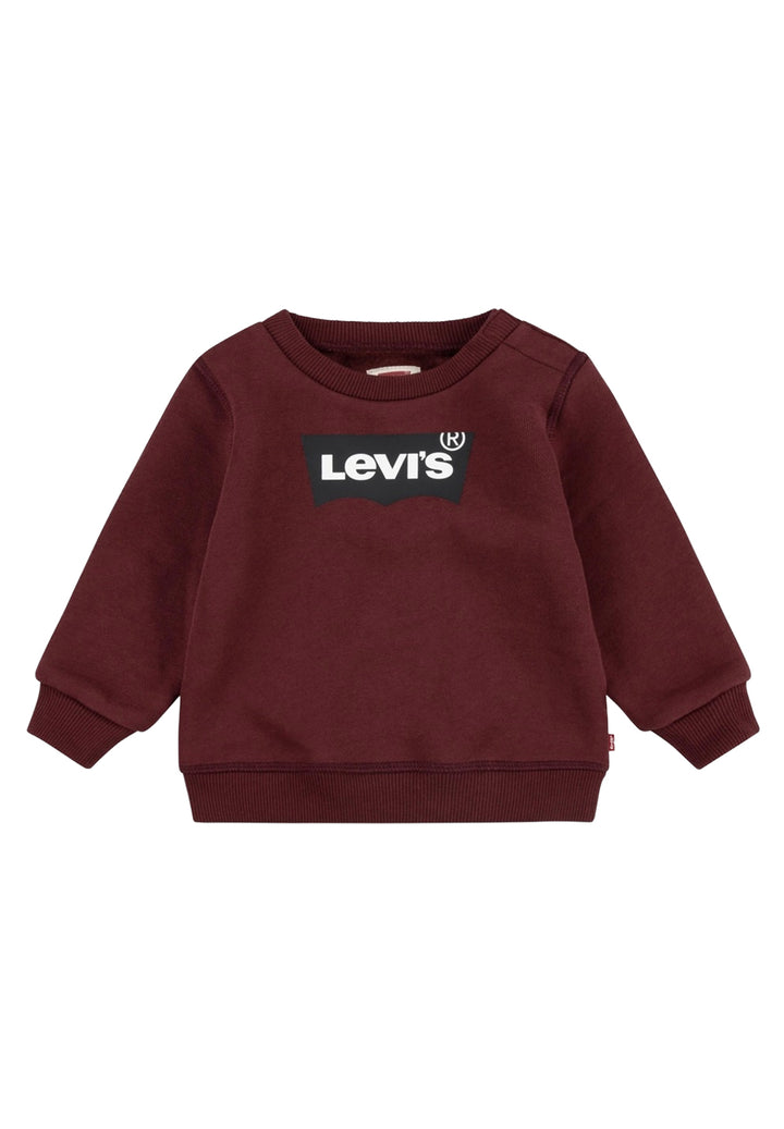 Felpa girocollo bordeaux per neonato