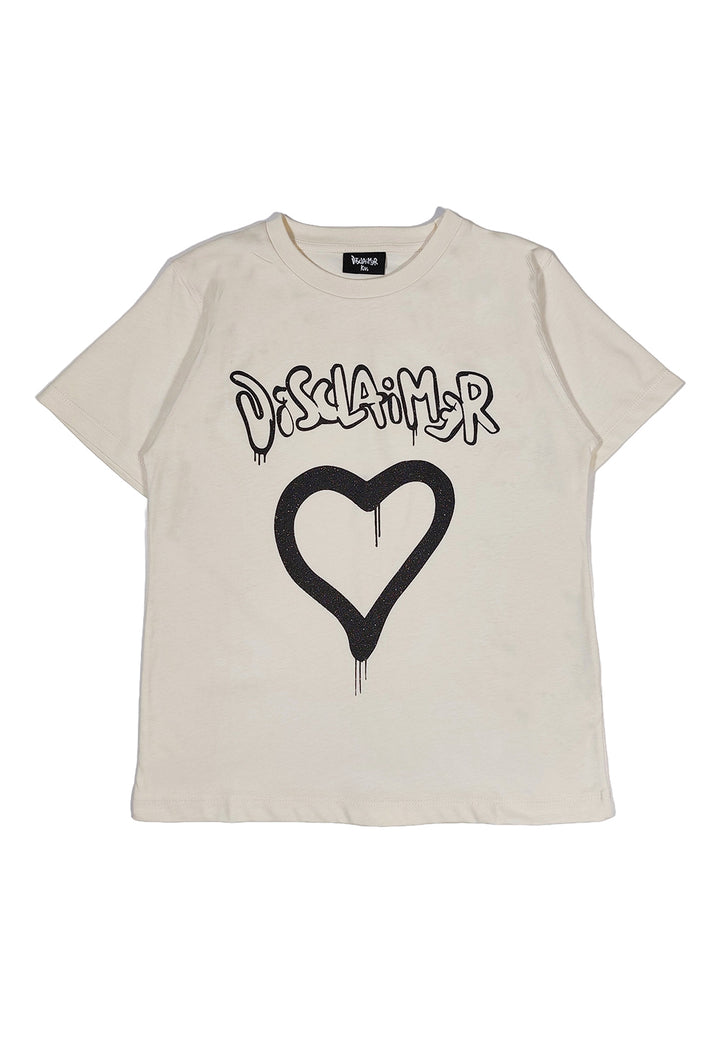 T-shirt crema per bambina