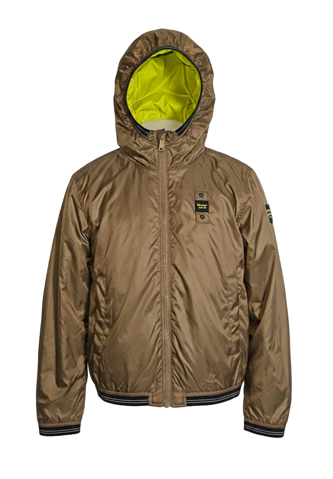 Giubbino reversibile lime-marrone per bambino