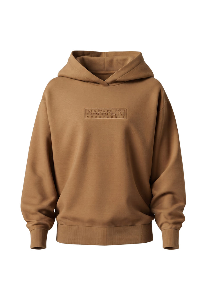 Felpa cappuccio marrone per bambino