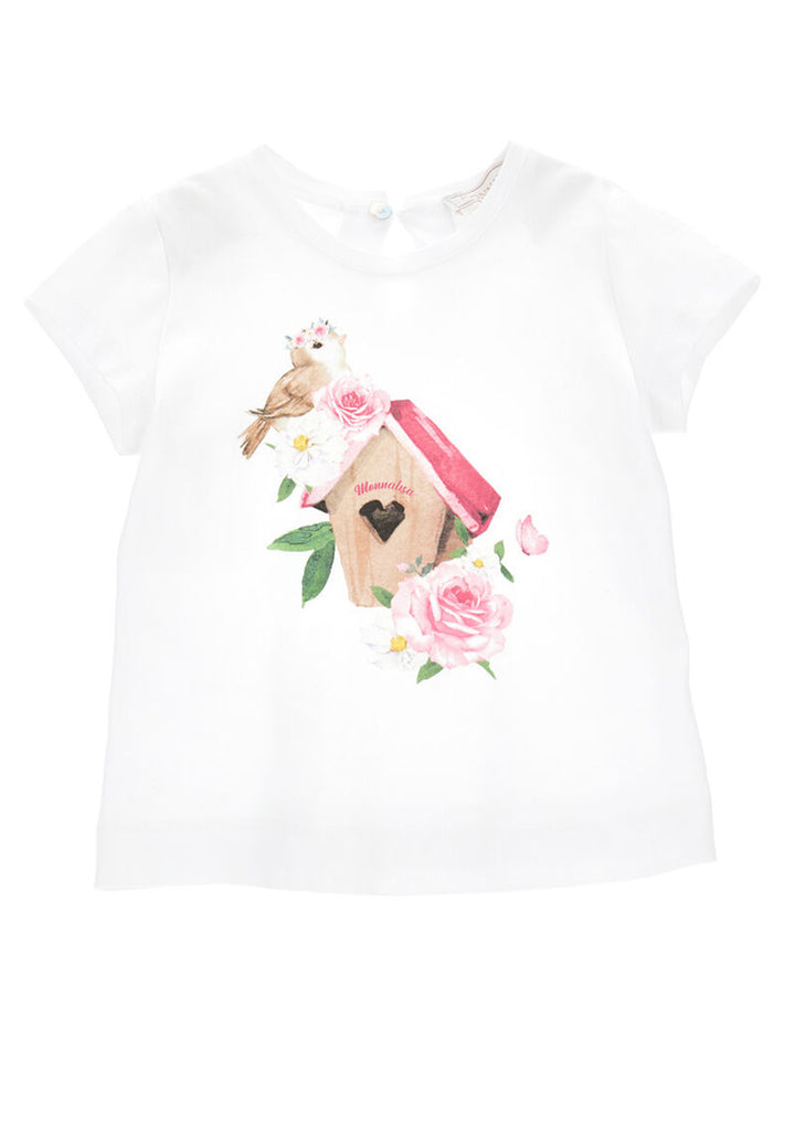 T-shirt bianca per neonata