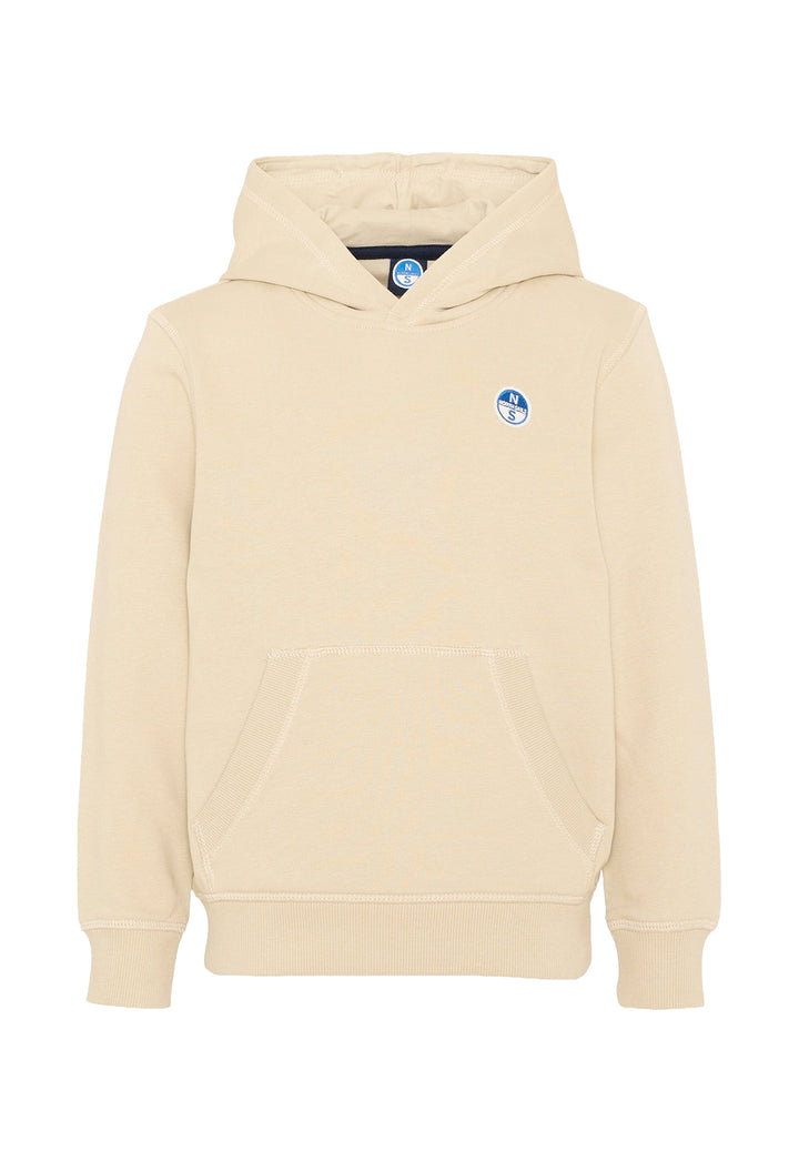 Felpa cappuccio beige per bambino