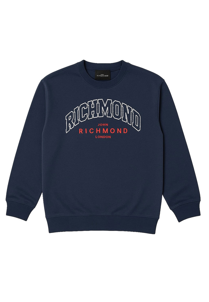 Felpa girocollo blu per bambino