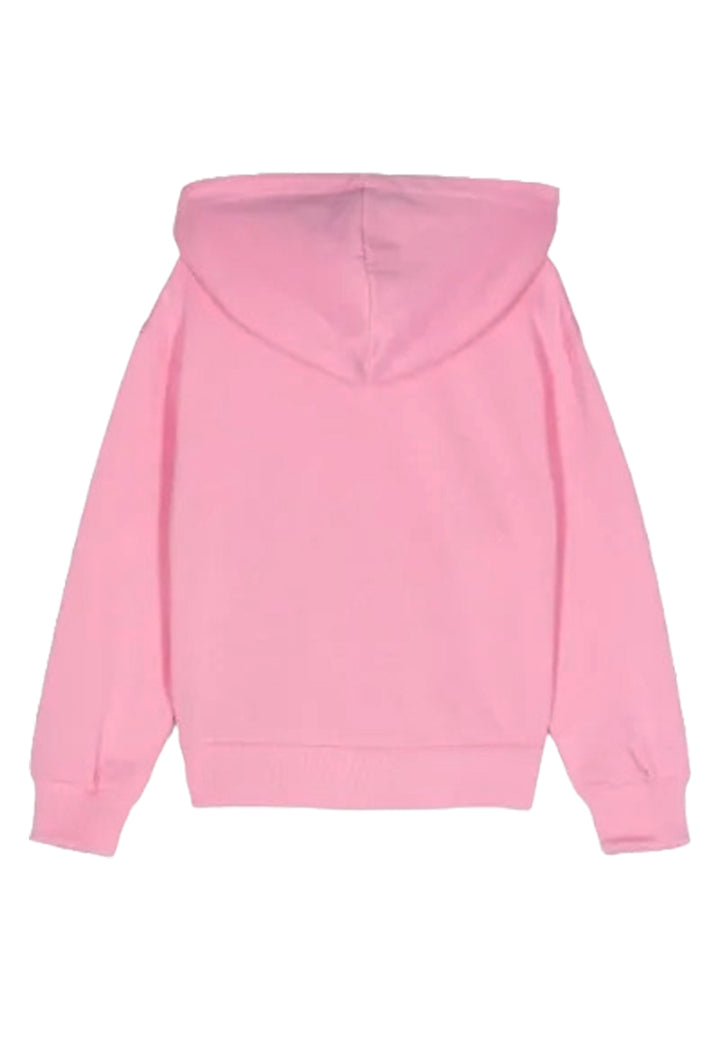 Felpa zip rosa per bambina