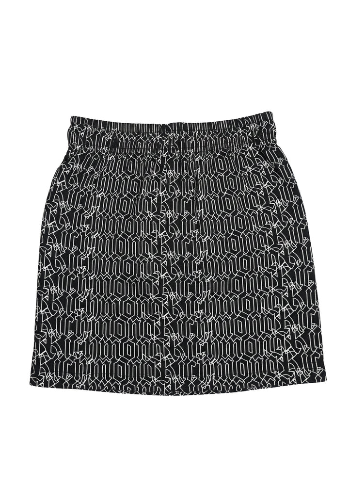 Gonna felpa nera per bambina