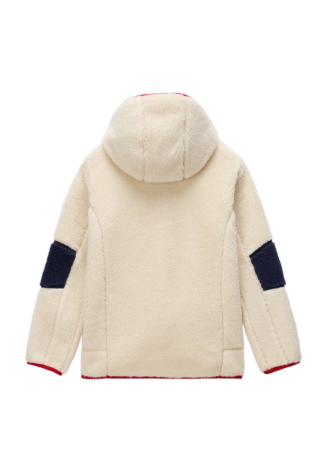 Giubbotto teddy bianco-rosso per bambino
