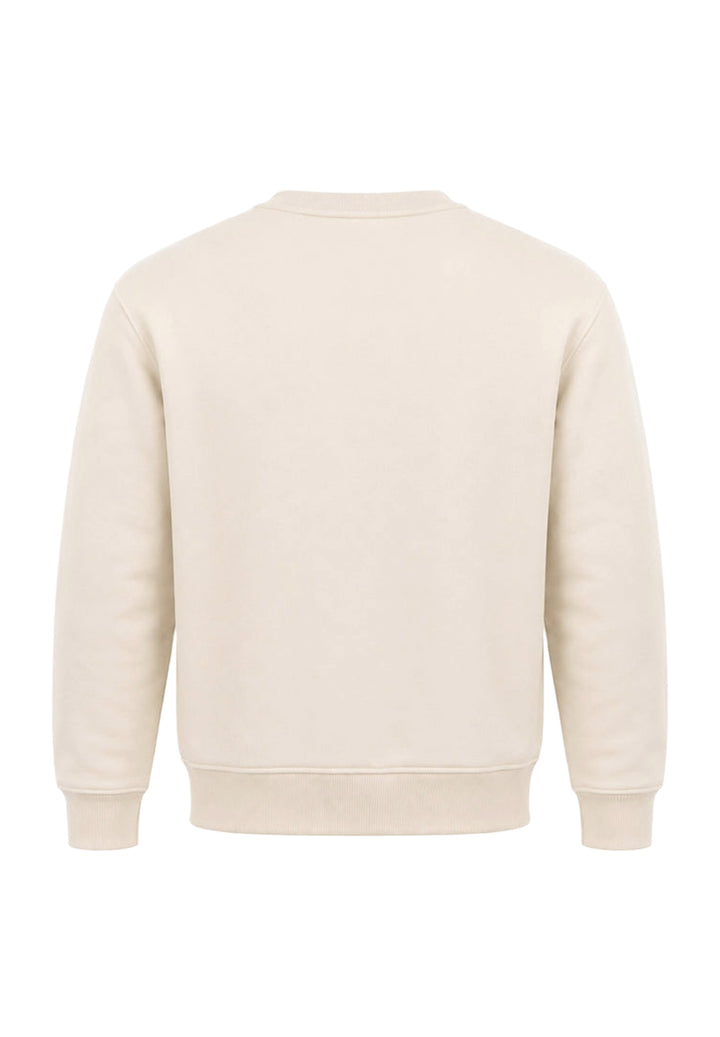 Felpa girocollo crema unisex