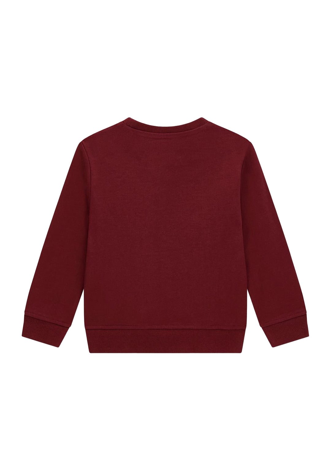 Felpa girocollo bordeaux per bambino