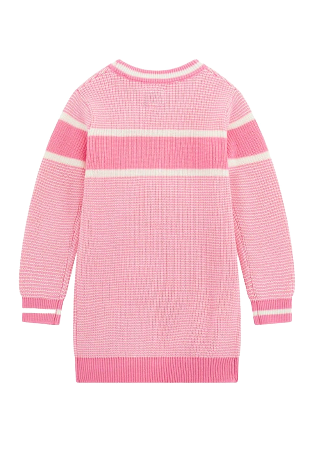 Vestito in maglia rosa per bambina