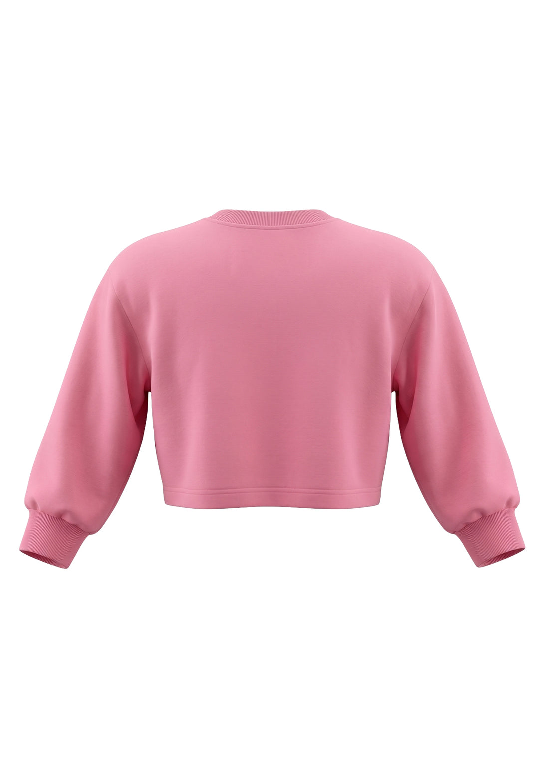 Felpa girocollo rosa per bambina