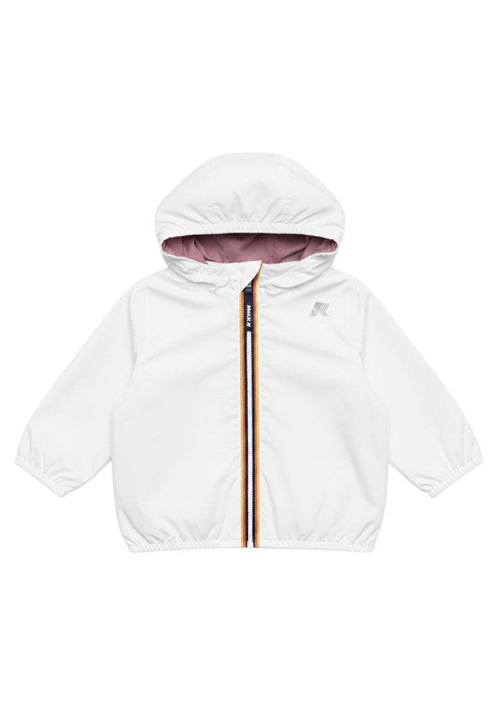 Giubbino reversibile rosa-bianco per neonata