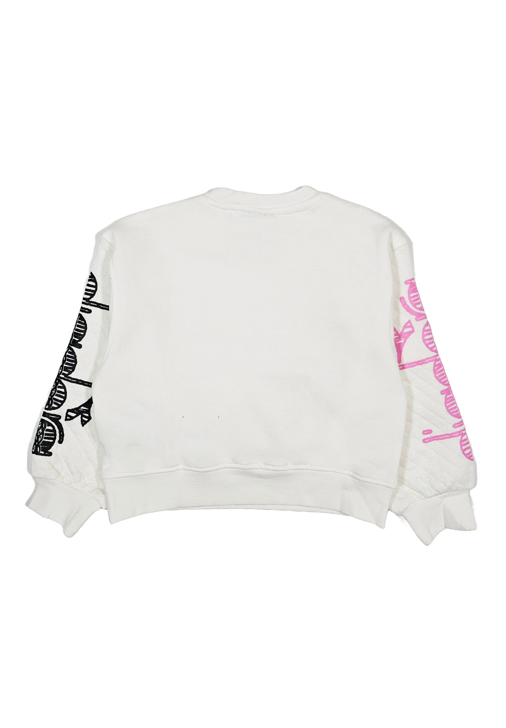 White crewneck sweatshirt for girls