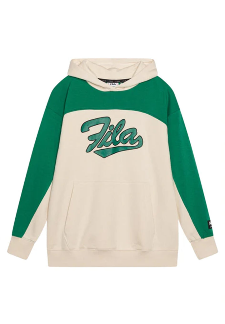 Cream-green hooded sweatshirt for boys