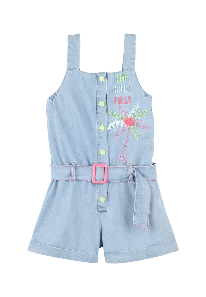 Tuta blu denim per bambina