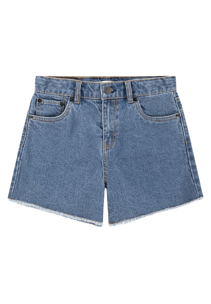 Short denim blu per bambina