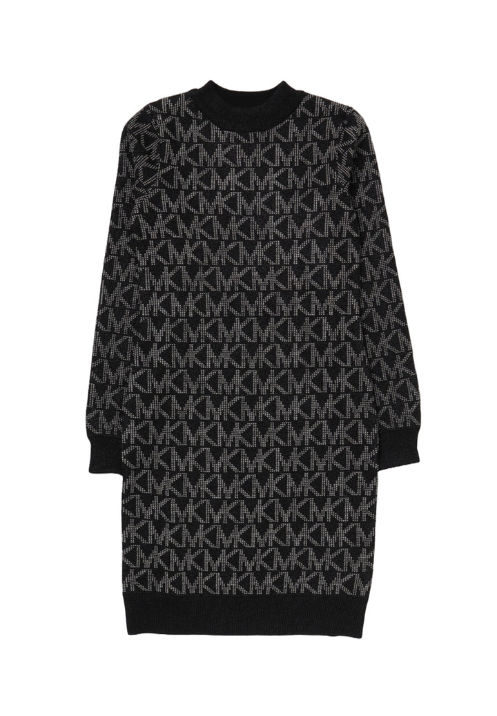 Black knit dress for girls