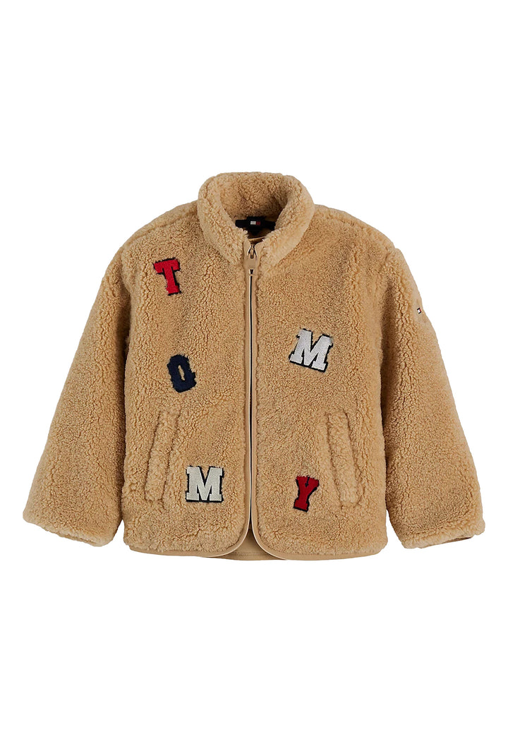 Giubbotto teddy marrone per bambino
