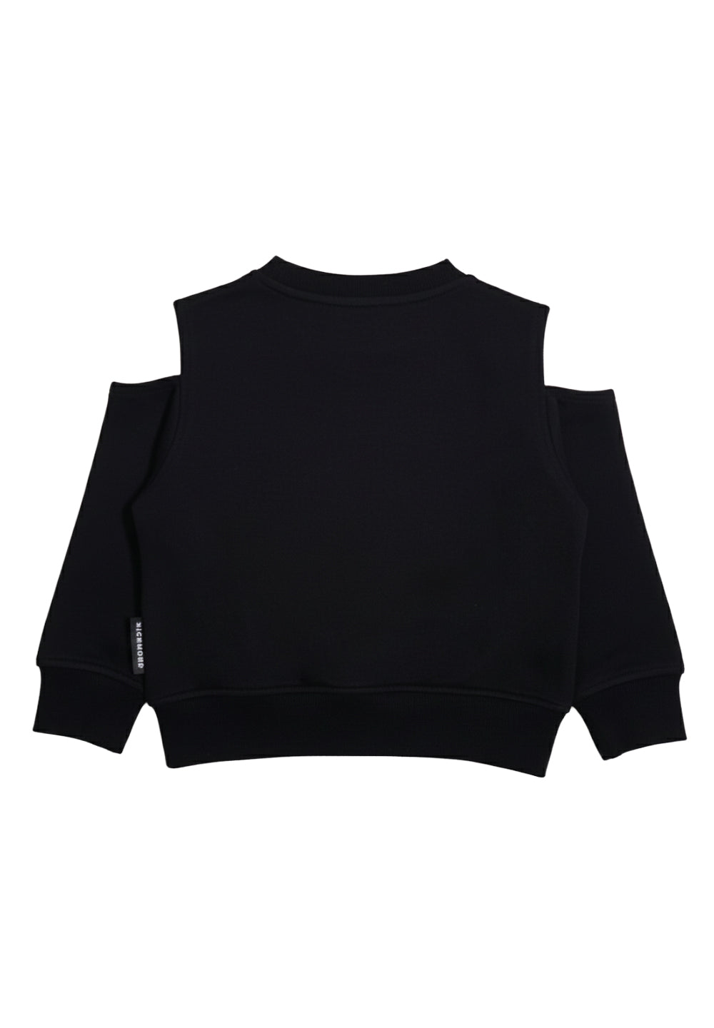 Felpa girocollo nera per bambina