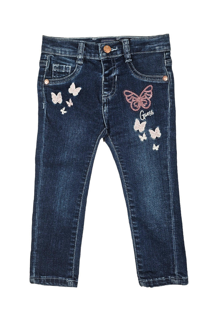 Jeans blu denim per neonata