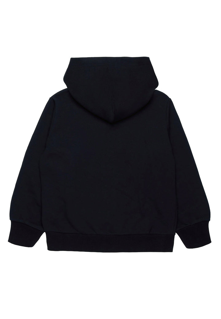 Felpa zip nera per bambino