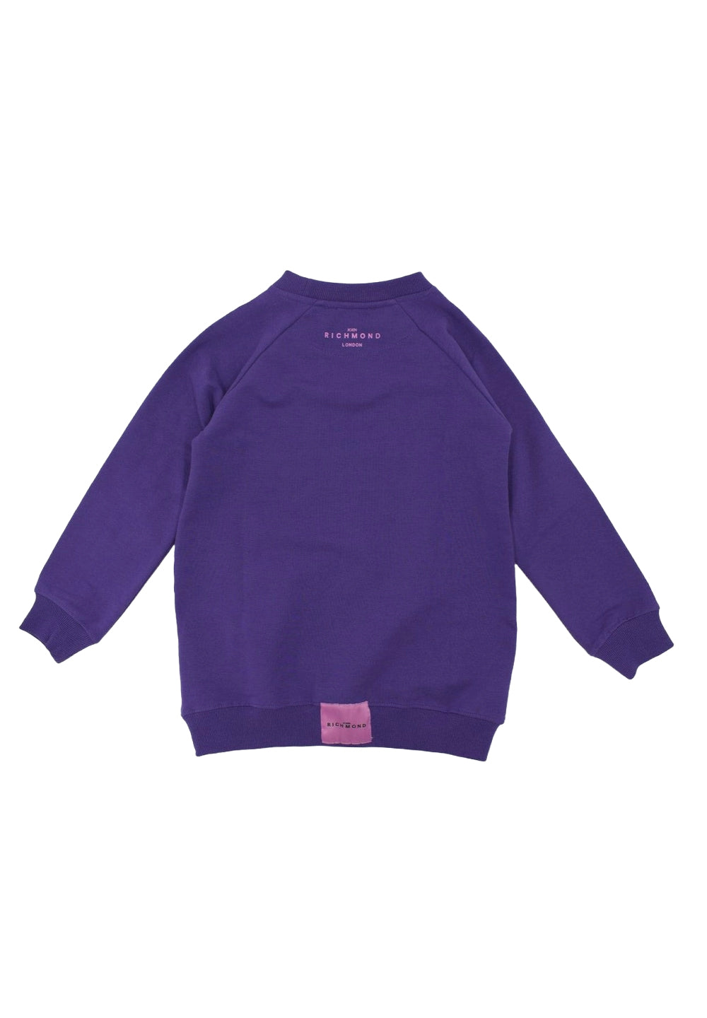 Purple sweatshirt dress for girls