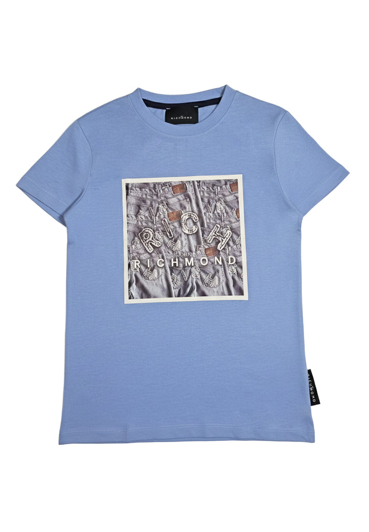 T-shirt celeste per bambino