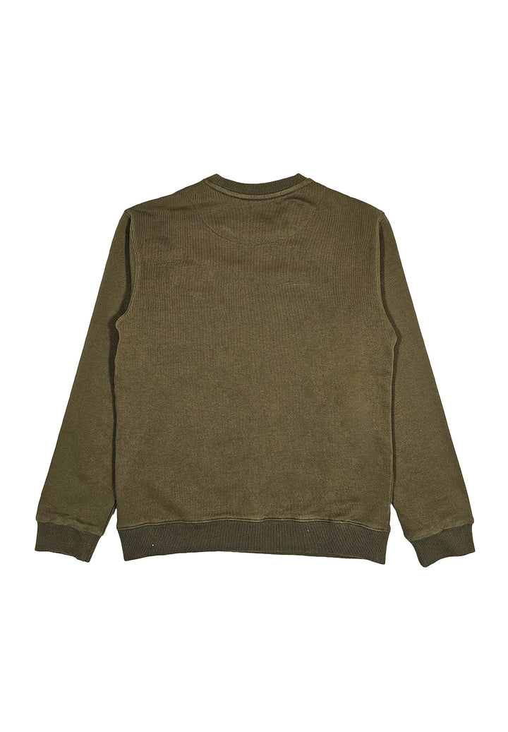 Green crewneck sweatshirt for boy